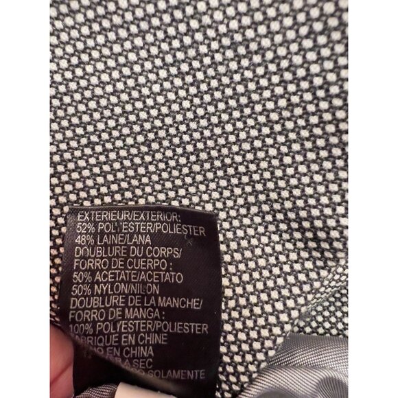 TAHARI Women's Sz 12 Tweed Suit Arthur S Levine Black Wht Wool Poly Blend Lined - Picture 16 of 16